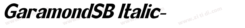 GaramondSB Italic字体转换
